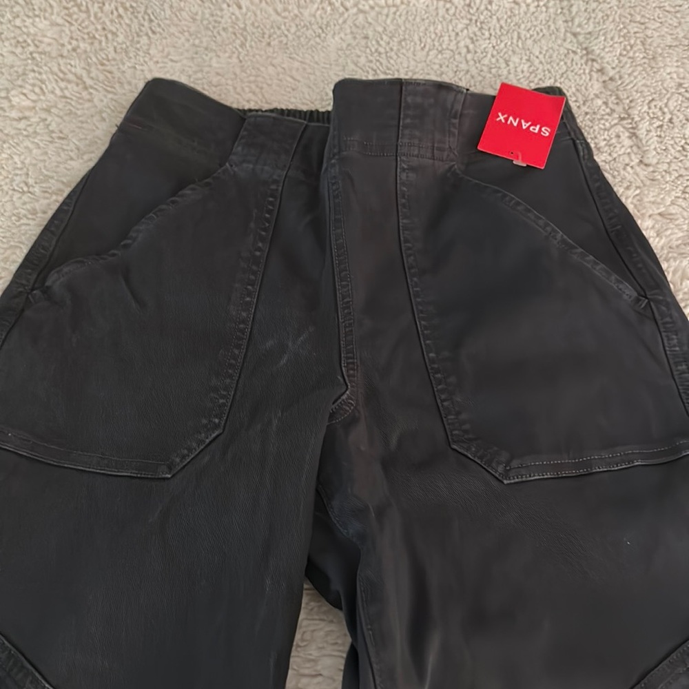 Spanx stretch twill jogger. Washed black. All stretch waist.